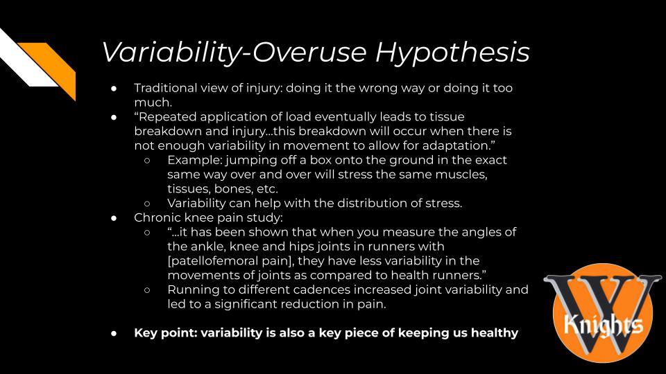 kyledupic's tweet image. Our bodies seem to intuitively know that variability will also keep us safe. Rather than stressing the same things over and over, variability creates a robustness, thus helping expose the body to whatever it may encounter in the performance environment.