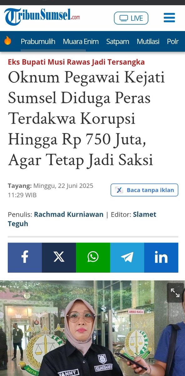 Catet ya gaes.✍️
OKNUM ya OKNUM.
Tapi kalo di kumpulin jadi berapa tuh? Saking Banyaknya?
au ah GELAP 😁

sumsel.tribunnews.com/2025/06/22/okn…