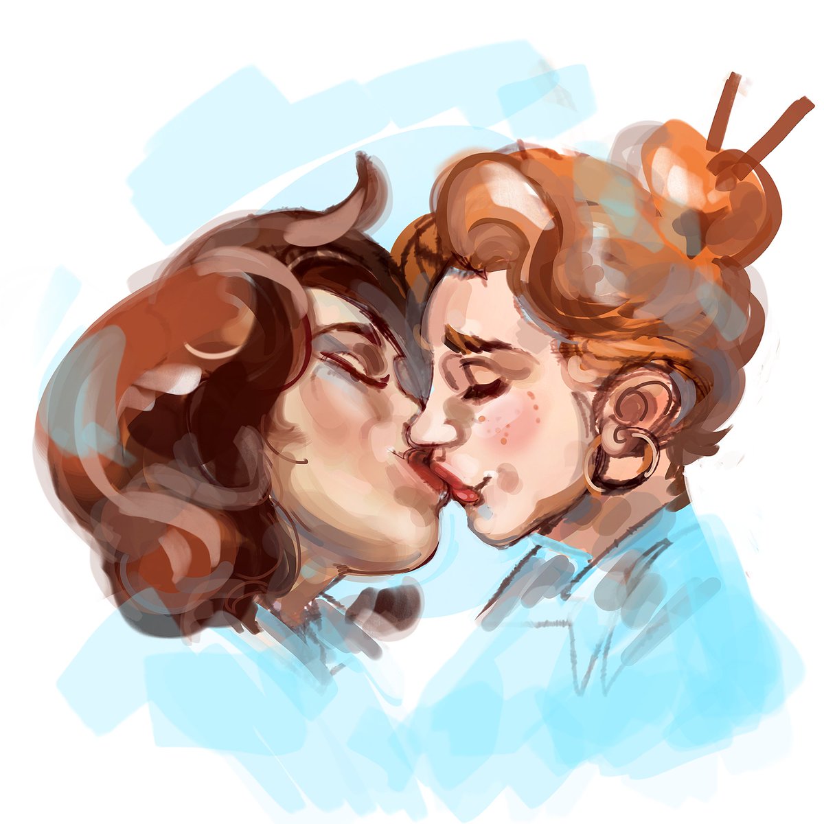 RedactedRachell's tweet photo. Kissing scientists <3 https://t.co/39F1SLNHmv