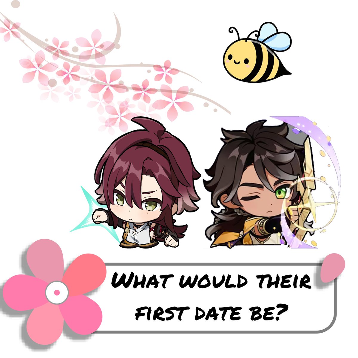 timelysethzou's tweet photo. Question 3 🐝🌸

What would their first date be?

#sethzou #heithos https://t.co/oqR6amYYFE