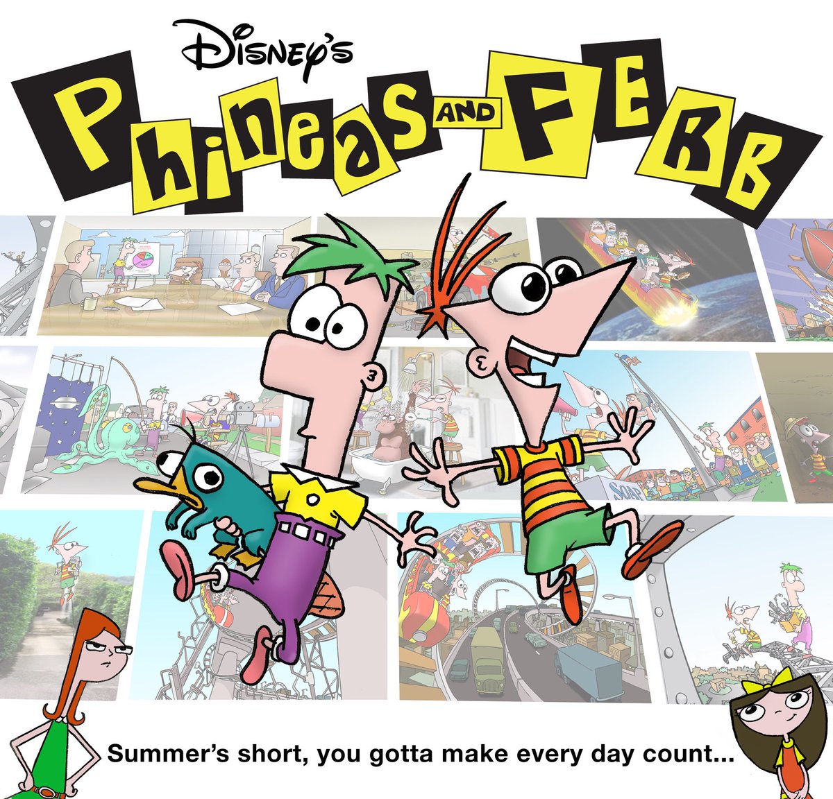 DisneyToonz's tweet photo. A collection of early development production artwork for “PHINEAS AND FERB.” 

#phineasandferb https://t.co/Np3ZQLghjK