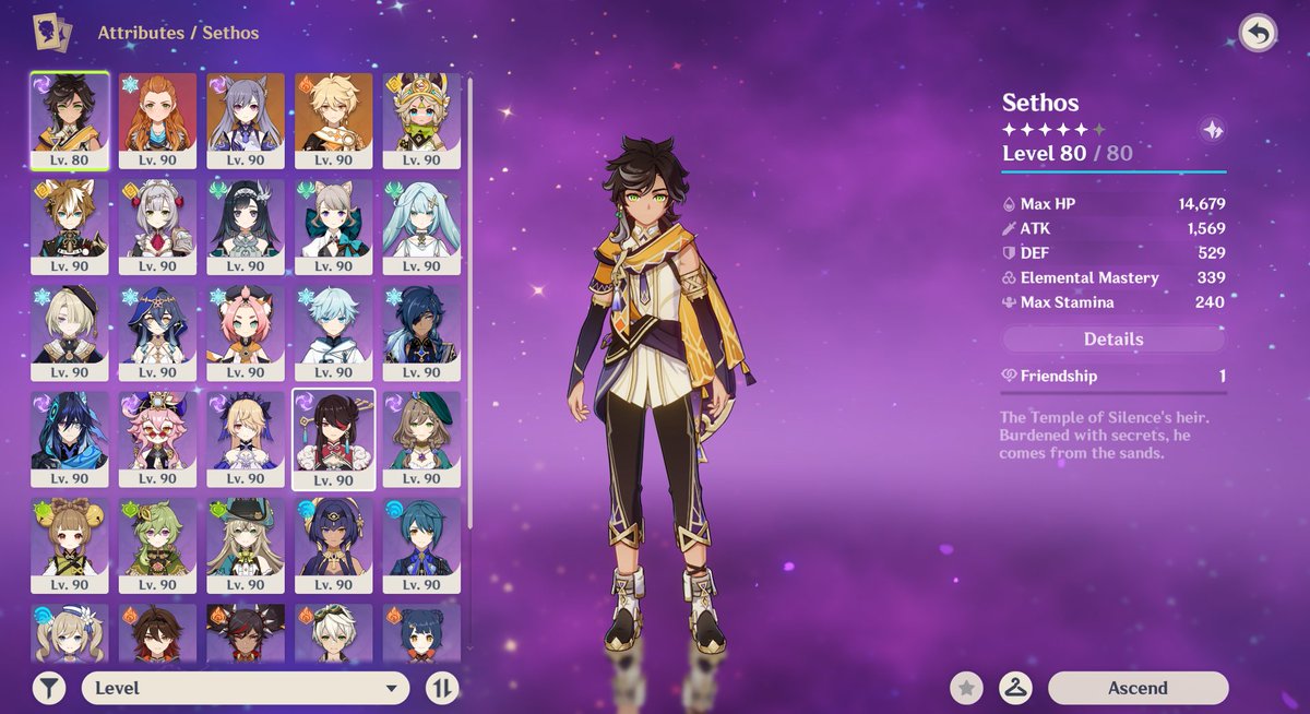 noblies's tweet photo. 1729 Days into my No Wishing Journey, I obtain Sethos as my 31st character! But the journey to 600,000 primogems continues.. #GenshinImpact https://t.co/YTvk7gQeQo