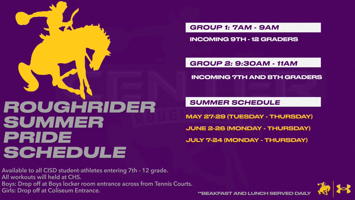 nickcbrown's tweet image. 🚨🚨 Last week of our June session for Roughrider Summer Pride. We have had great participation these past few weeks! Let’s finish June strong. Get our off week next week. Then it’s the drive for ‘25 starting July 7!
#LEADtheWay
#PurpleUP
@Recruit_Riders
@RidersAthletics