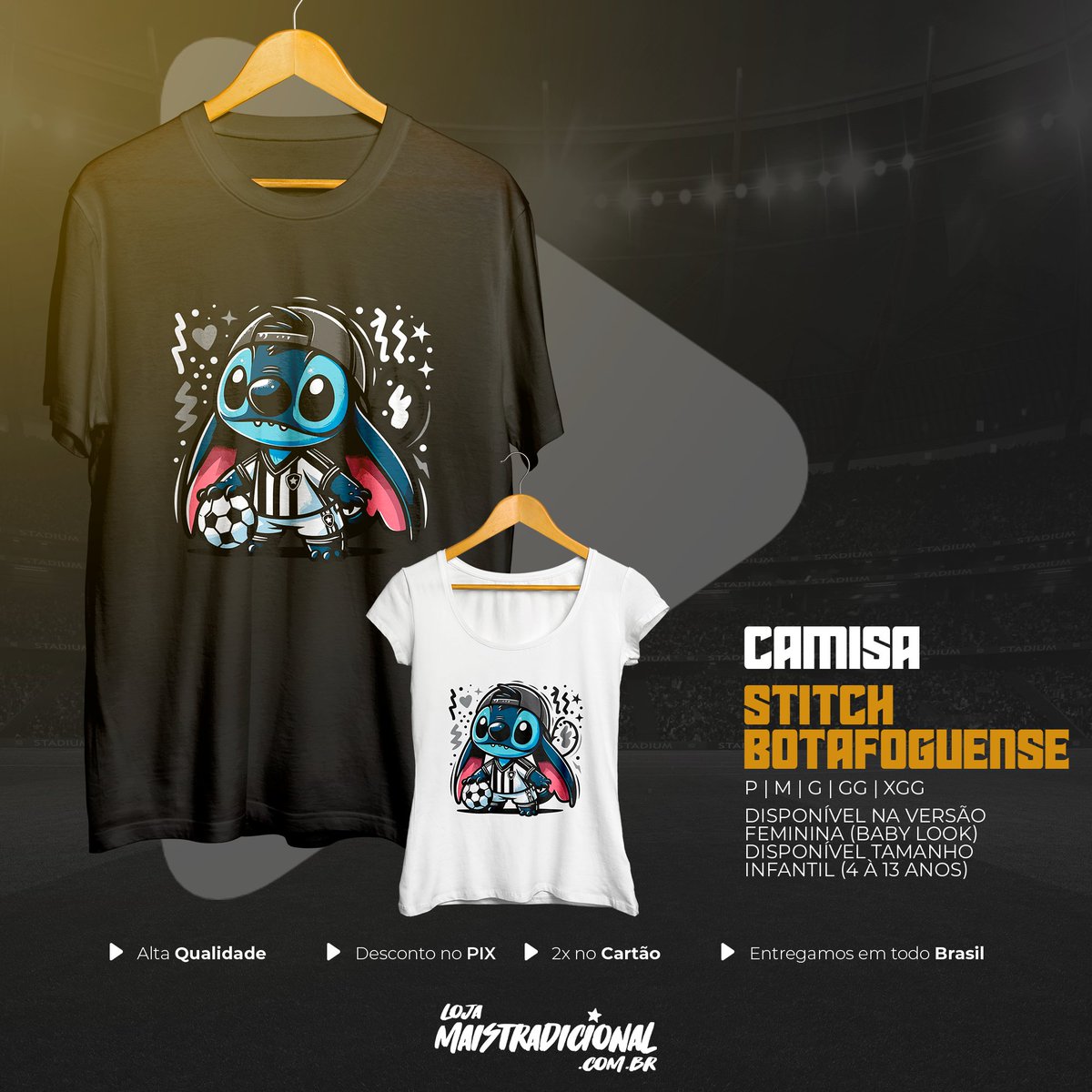 lmtradicional's tweet photo. LANÇAMENTO!

Chegou a nova camisa do STITCH BOTAFOGUENSE, disponível do P ao XGG. 

Entregamos para todo o Brasil. https://t.co/AjcFbEj040