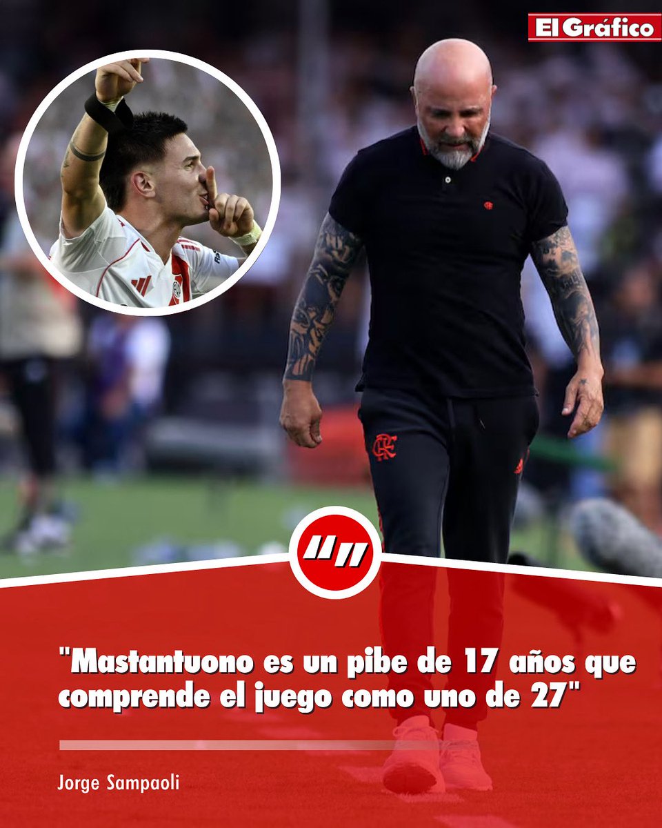 🗣️ Jorge Sampaoli y el reconocimiento a la inteligencia de Franco Mastantuono, la joya de River

➖ El entrenador es reconocido hincha del Millonario.

ℹ️ El País