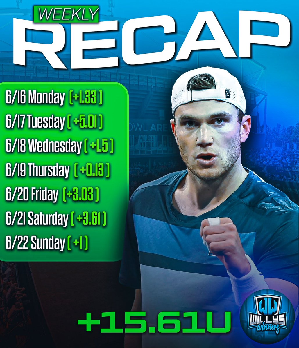WillysWinners's tweet photo. Legendary Week For The Winners 🔥🍾

Four New Tennis Tournaments Starting This Week!!! 

This Is The Perfect Time To Lock In Before Wimbledon 🎾👑

50% Off Your First Month ( Click Here ) ⤵️

https://t.co/hSZTKgrvja https://t.co/hTWeHFfqlv