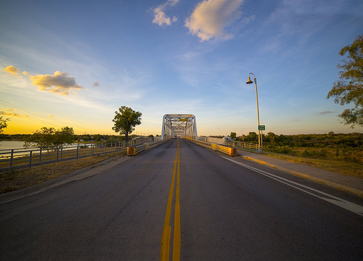 There are these spots in Texas that I have to stop and photograph every time I pass though. The Lutheran church in New Sweden is one, and this bridge over the Llano River is another. One of my own photos, taken on a sweltering summer night in 2015. I start sweating just looking