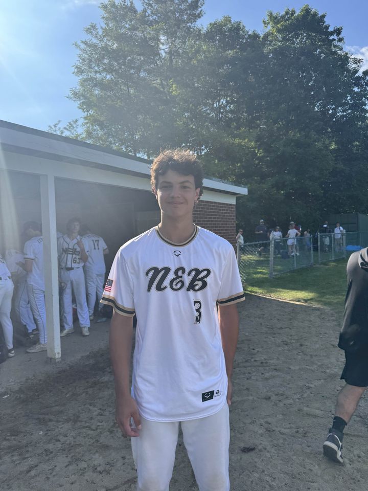 firecrackerbsb's tweet image. Yarmouth HS Game 4 Final:
NEB-NH 17u: 9
Swing City ConnexCion 16u: 1
5 inning mercy

Player of the Game:
Zack Dutton #3
NEB-NH 17u
1-2, 1 HR, 3 RBIs, 1 R