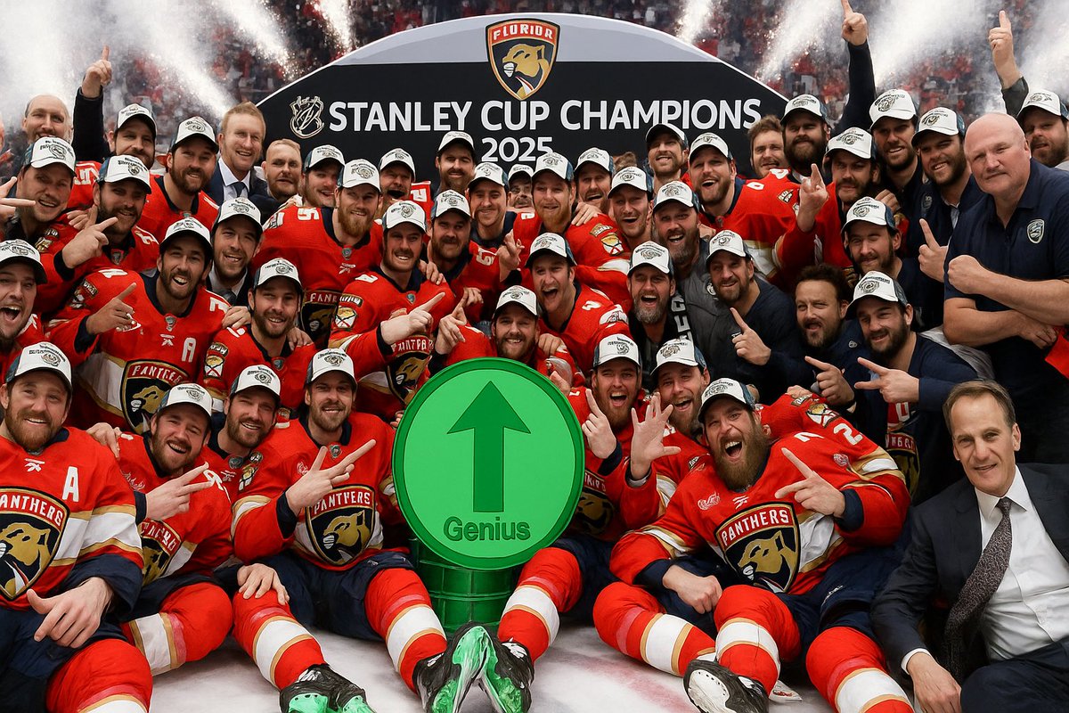 WhosYoUnc's tweet photo. Congrats to the @FlaPanthers for winning the #StanleyCup
$genius @thegeniuscoin
#stanleycupfinal #FlaPanthers #panthers #nhl #Edmonton #oilers #edmvsfla #flavsedm https://t.co/c4taYBdc8m