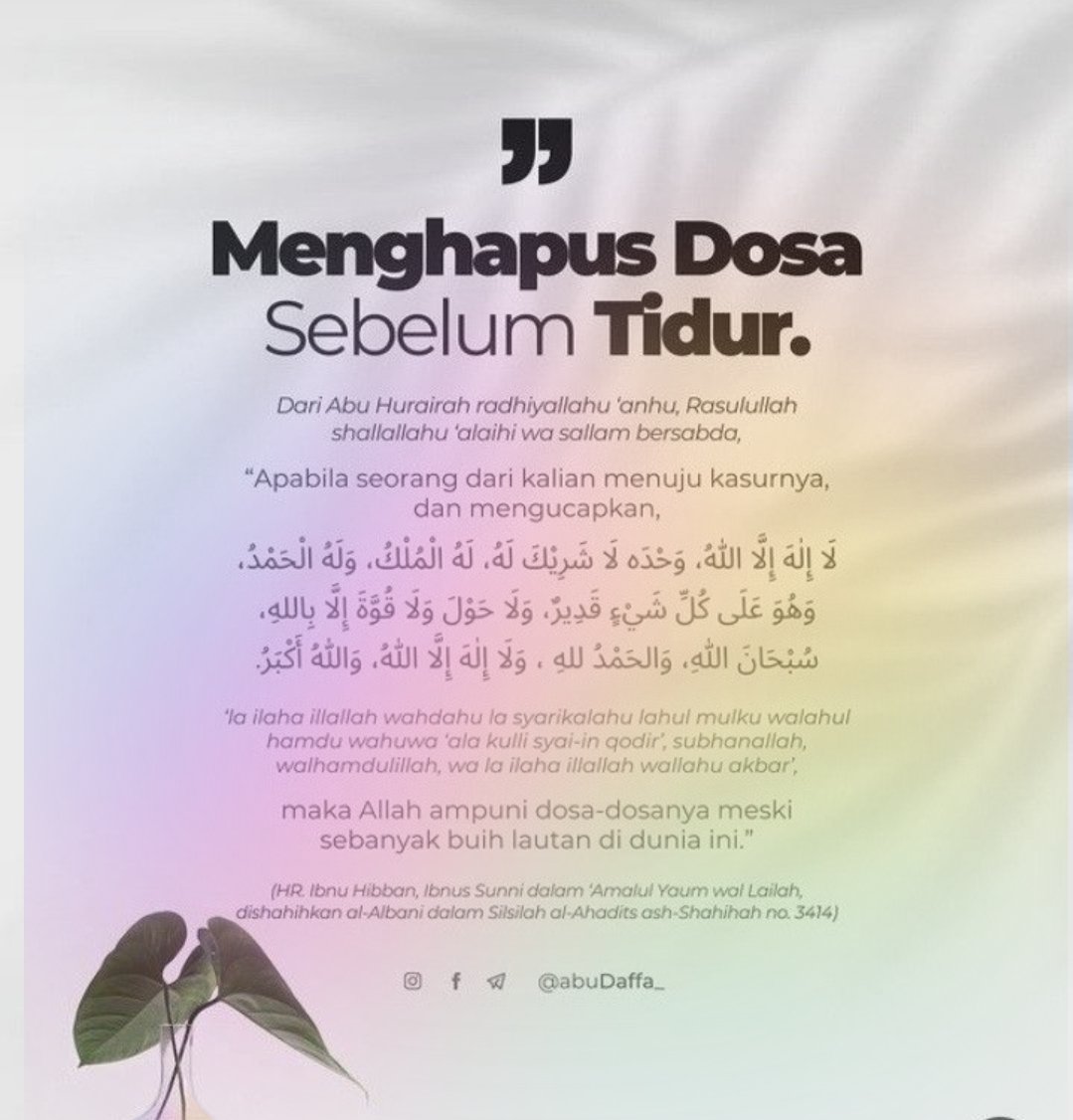 DiaraFathiya's tweet photo. Menghapus dosa sebelum tidur🤲