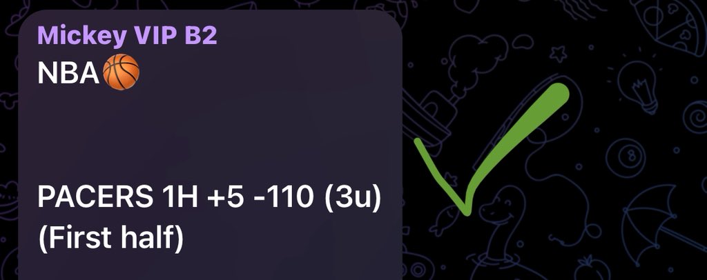 BANGGGG!! 
La jugada más fuerte del año! ✅

Pacers 1H +5 -110💰💰

Absolutamente nadie le sabe más..😎