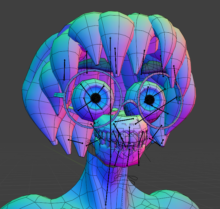 HatGremlin3D's tweet photo. Next avatar is going great... no man made horrors here...
*Add tear off face toggle to Avi*
#VRChat #3DModeling #MidPoly #vrchatavatar https://t.co/kbiHV1Po74