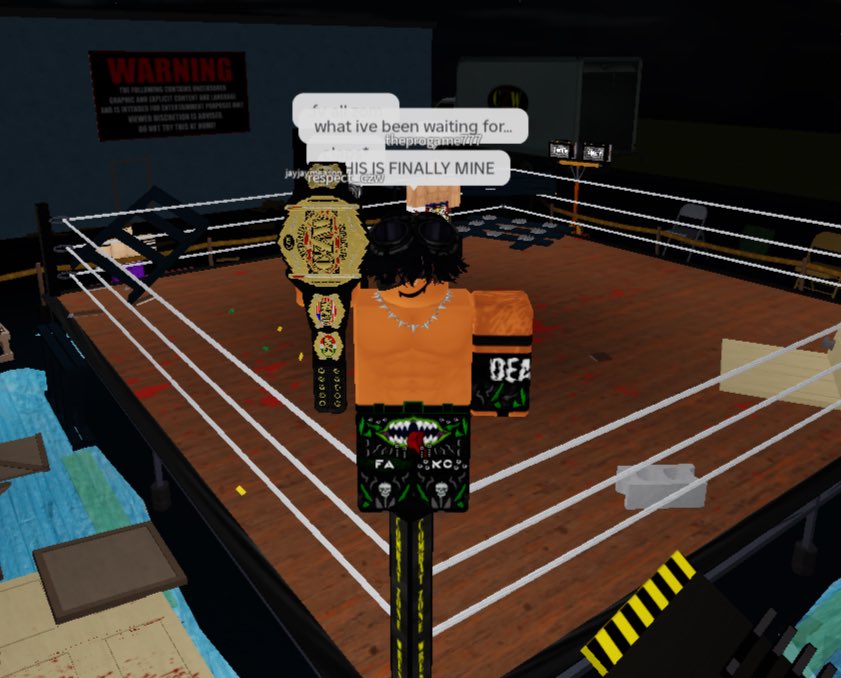 I walked into <a href="/CZWONRBLX/">CZW</a> TOD 2 on a mission to ruin Deathmatch for all the druggies and I did just that tonight and proved nobody is on my level in Deathmatch

CZW TOD 2 Winner
Final CZW World Champion
Final CZW Ultraviolence Champion
