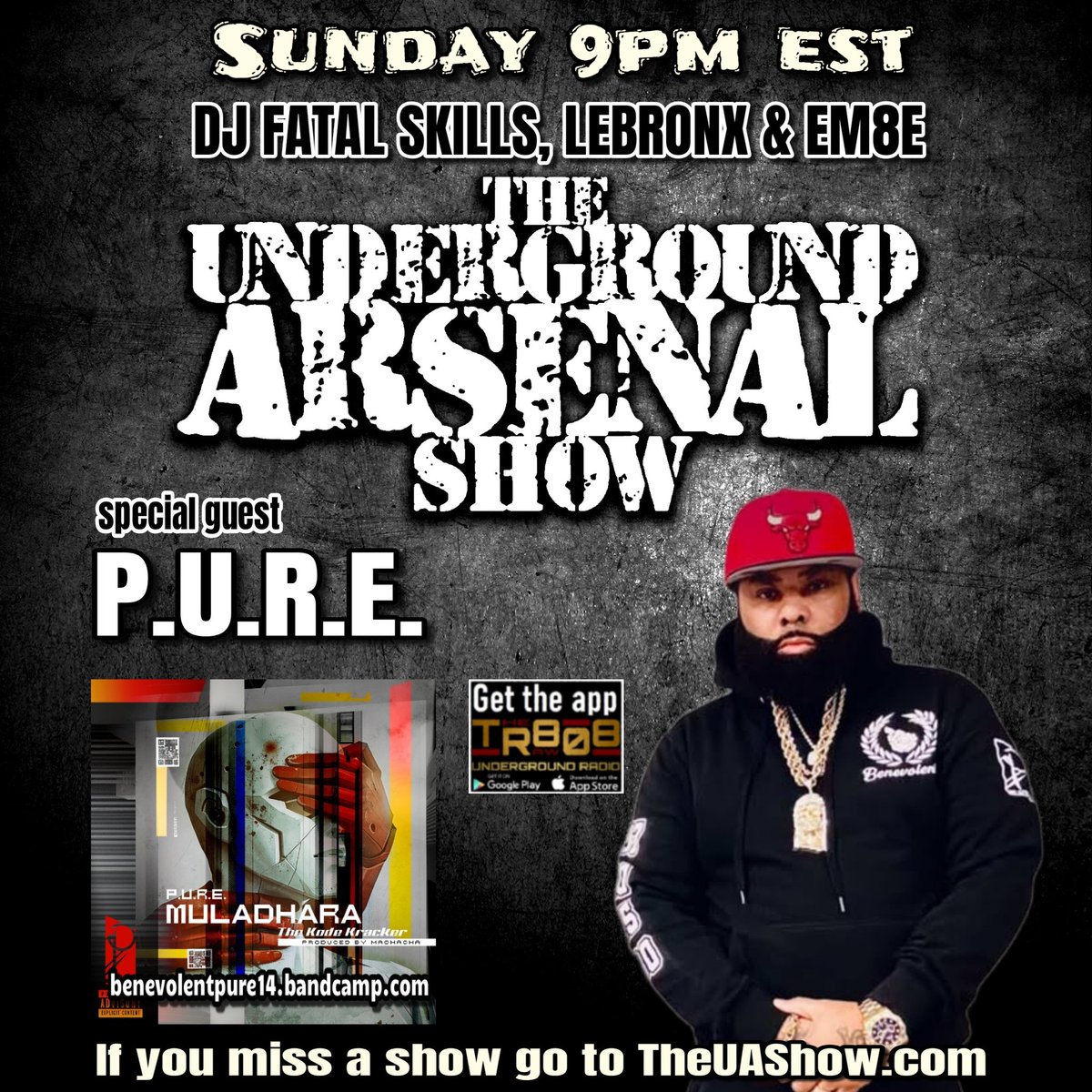 The Underground Arsenal Show (@theuashowdotcom) on Twitter photo #Tunein Right Now
Sunday 9pm EST
The Underground Arsenal Show w/ guest P.U.R.E.
on <a href="/808_raw/">The Raw 808 Underground Radio</a>
Get The Raw 808 app!
If you miss a show go to TheUAShow.com
#theraw808 <a href="/FatalSkills/">DJ Fatal Skills</a> <a href="/REALLEBRONX/">Lebronx</a> <a href="/the_music_man76/">M-80</a> #Tunein Right Now
Sunday 9pm EST
The Underground Arsenal Show w/ guest P.U.R.E.
on <a href="/808_raw/">The Raw 808 Underground Radio</a>
Get The Raw 808 app!
If you miss a show go to TheUAShow.com
#theraw808 <a href="/FatalSkills/">DJ Fatal Skills</a> <a href="/REALLEBRONX/">Lebronx</a> <a href="/the_music_man76/">M-80</a>
