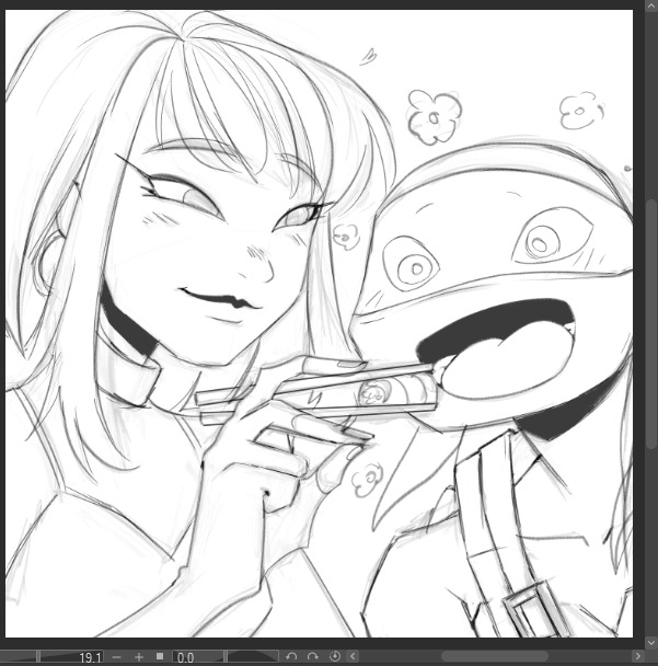 un wip de un dibujito que pedi jsjs <3 

adoro mucho a mi tortuguita 

🎨@/GwenNanakase <3

#yumetwt #sstw #TMNT2012 #LeonardoTMNT
