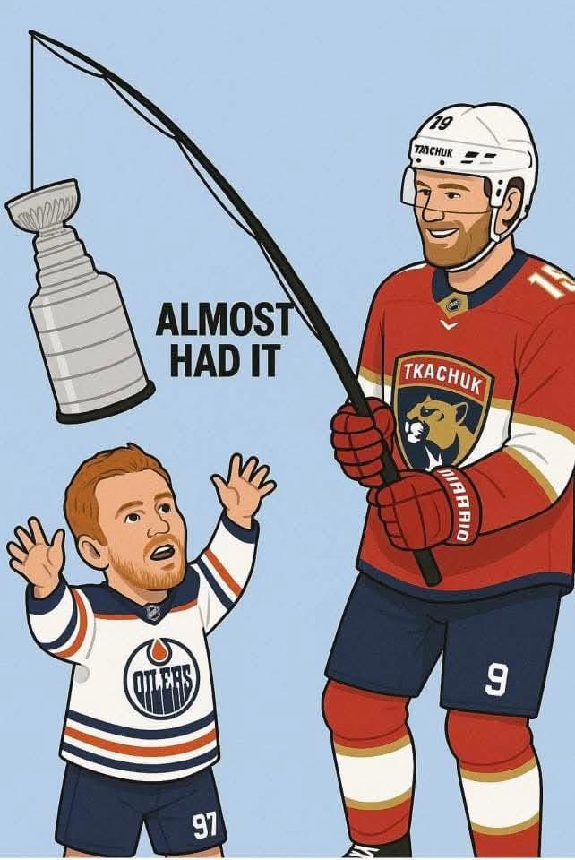 After reading all the incessant whining from Canadian and Edmonton fans today being miserable over our celebrations this week this feels so appropriate….curses foiled again #TimeToHunt