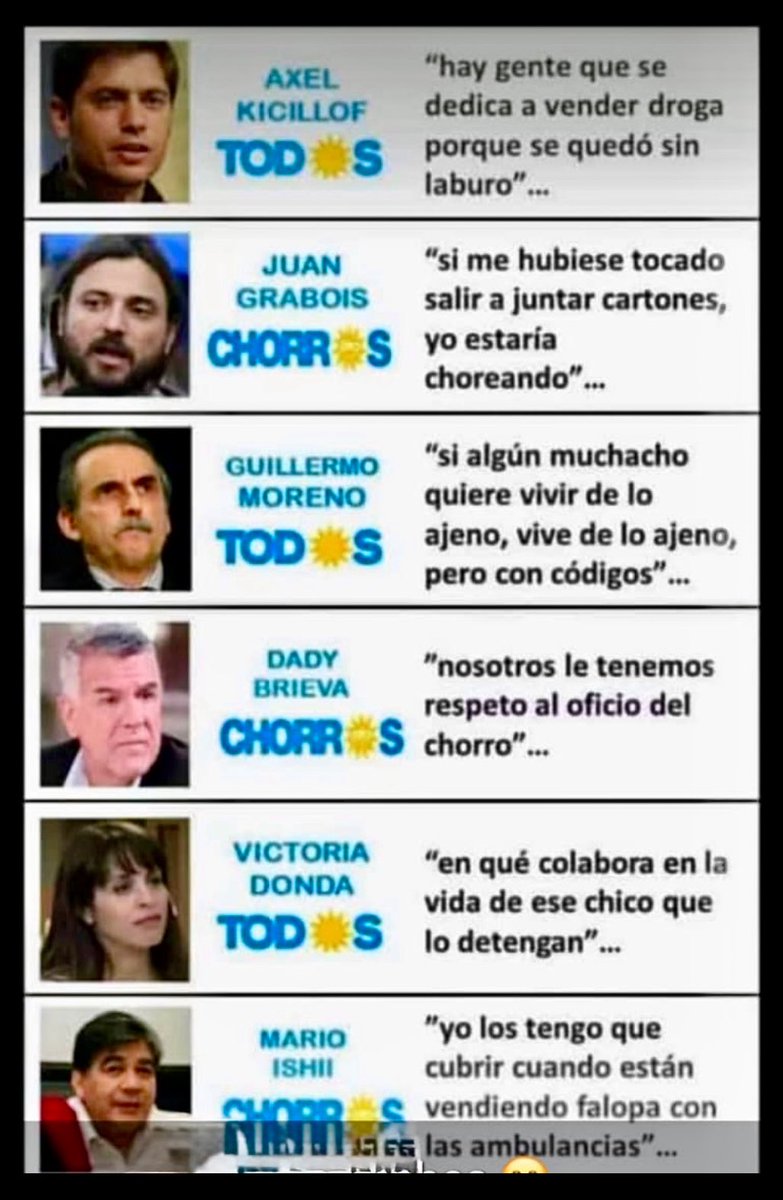 momobufon's tweet photo. ¿DESPUÉS TE PREGUNTAS POR QUÉ CARAJO DEFIENDEN A UNA CONVICTA ?
SIII POR QUÉ SON TODOS IGUALES QUE DUDA CABE!
NO LOS VOTEN MÁS Y LISTO!🤷🏻‍♂️👇🏼🃏 #Buendomingo #DurodeDomar #Nieve @Kicillofok @JuanGrabois @morenoparalavic https://t.co/x9fBzu3yCi