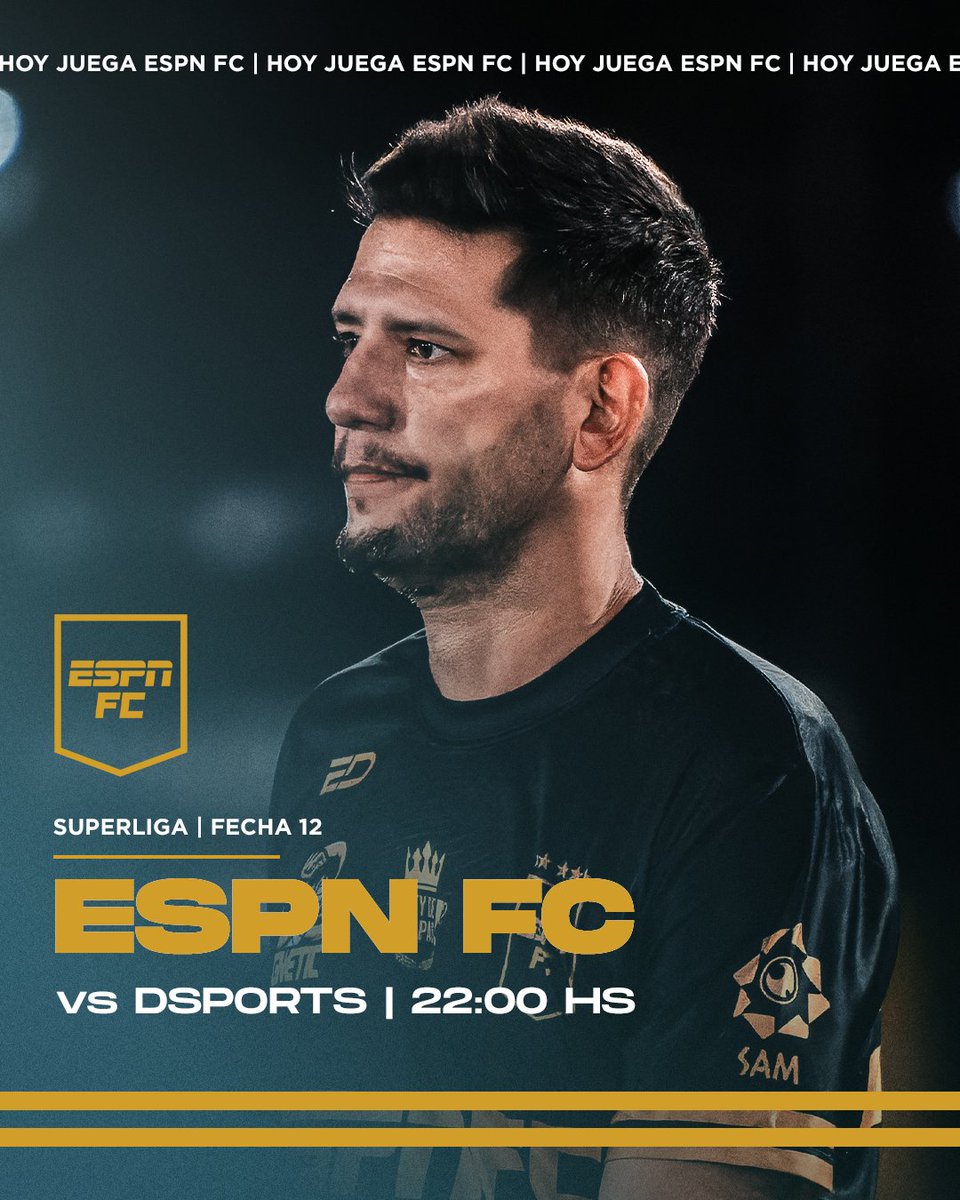¡HOY JUEGA ESPN FC! ⚽️

🏆 Superliga - Fecha 12
🆚 DSports
⏰ 22:00
📍Fútbol Noble

¡Vamos todos juntos! 💪🏼💚