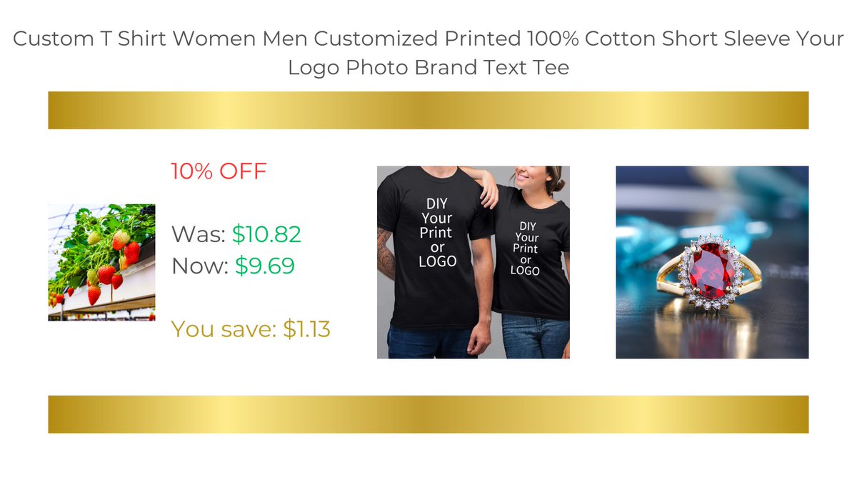 JonArauzo's tweet image. Custom T Shirt Women Men Customized Printed 100% Cotton Short Sleeve Your Logo Photo Brand Text Tee

Buy it now:

s.click.aliexpress.com/e/_okwplrq

#custom #printed #logo #brand #tshirt #forsale #buynow #product #discount #aliexpress #shopping #smallbusiness #marincounty #california