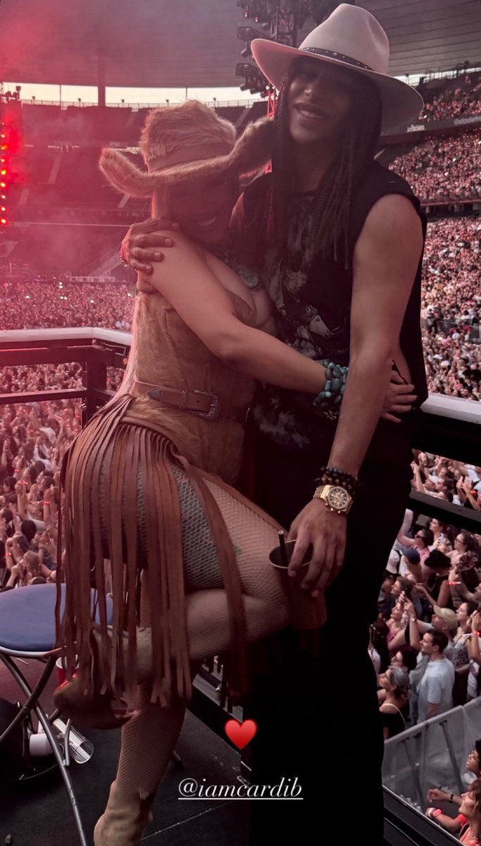 Cardi B and Olivier Rousteing, Balmain’s Creative Director, at Beyoncé's COWBOY CARTER Tour in Paris. ❤️
