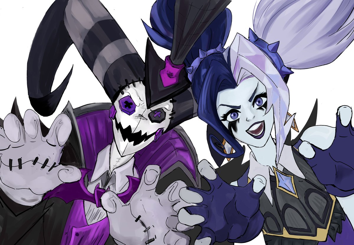 _Sloppy__'s tweet photo. Prestige Fright Night Zeri y  Fright Night Shaco
(De la Z a la A versión skin) https://t.co/reclzoteNe