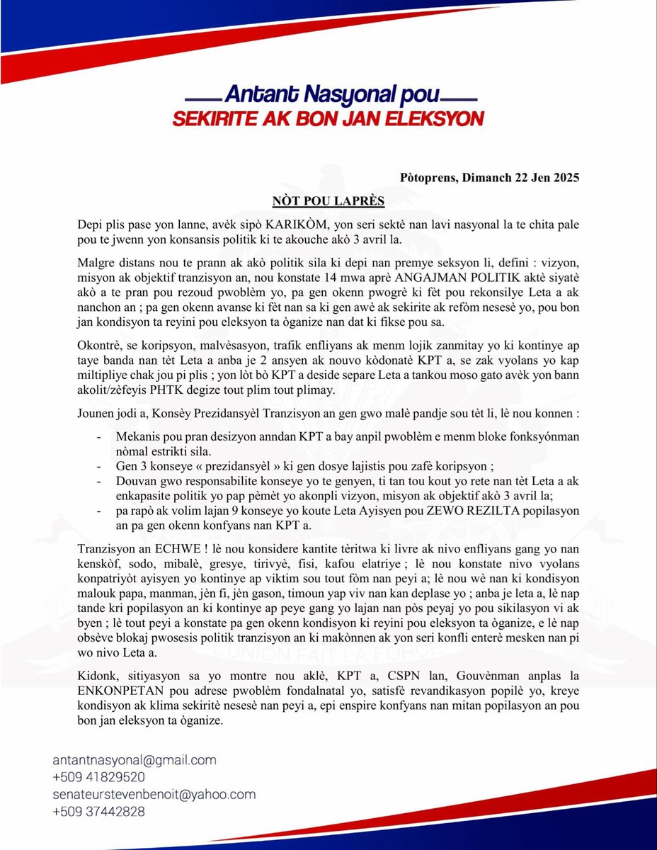 Sénateur Steven Benoit tweet media