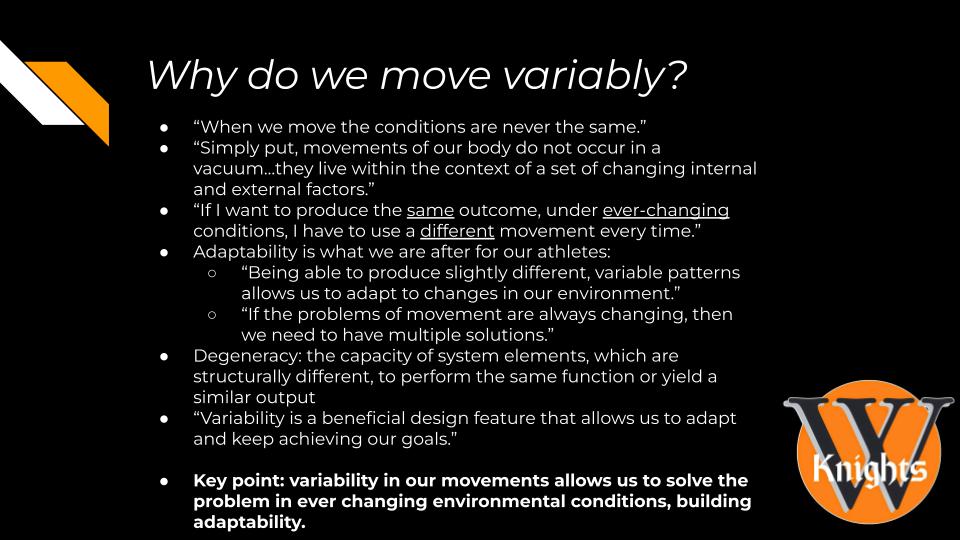 kyledupic's tweet image. Variability allows us to interact dynamically with our ever-changing environment. This is key in building adaptability in our athletes.