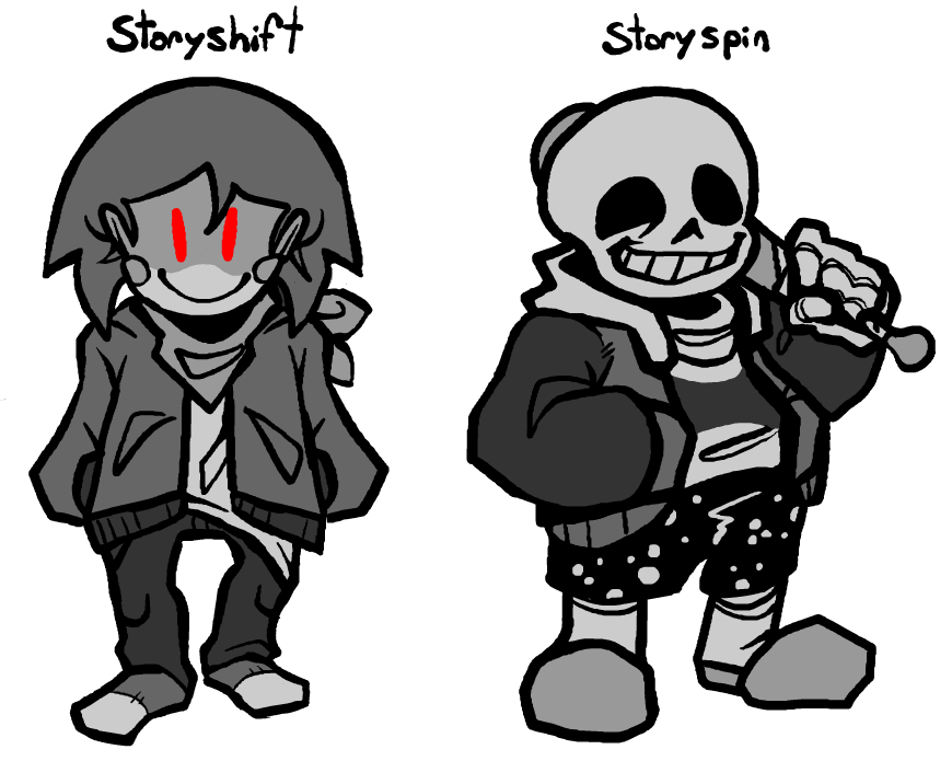 found some old flash drawings of UT au's i rlly liked