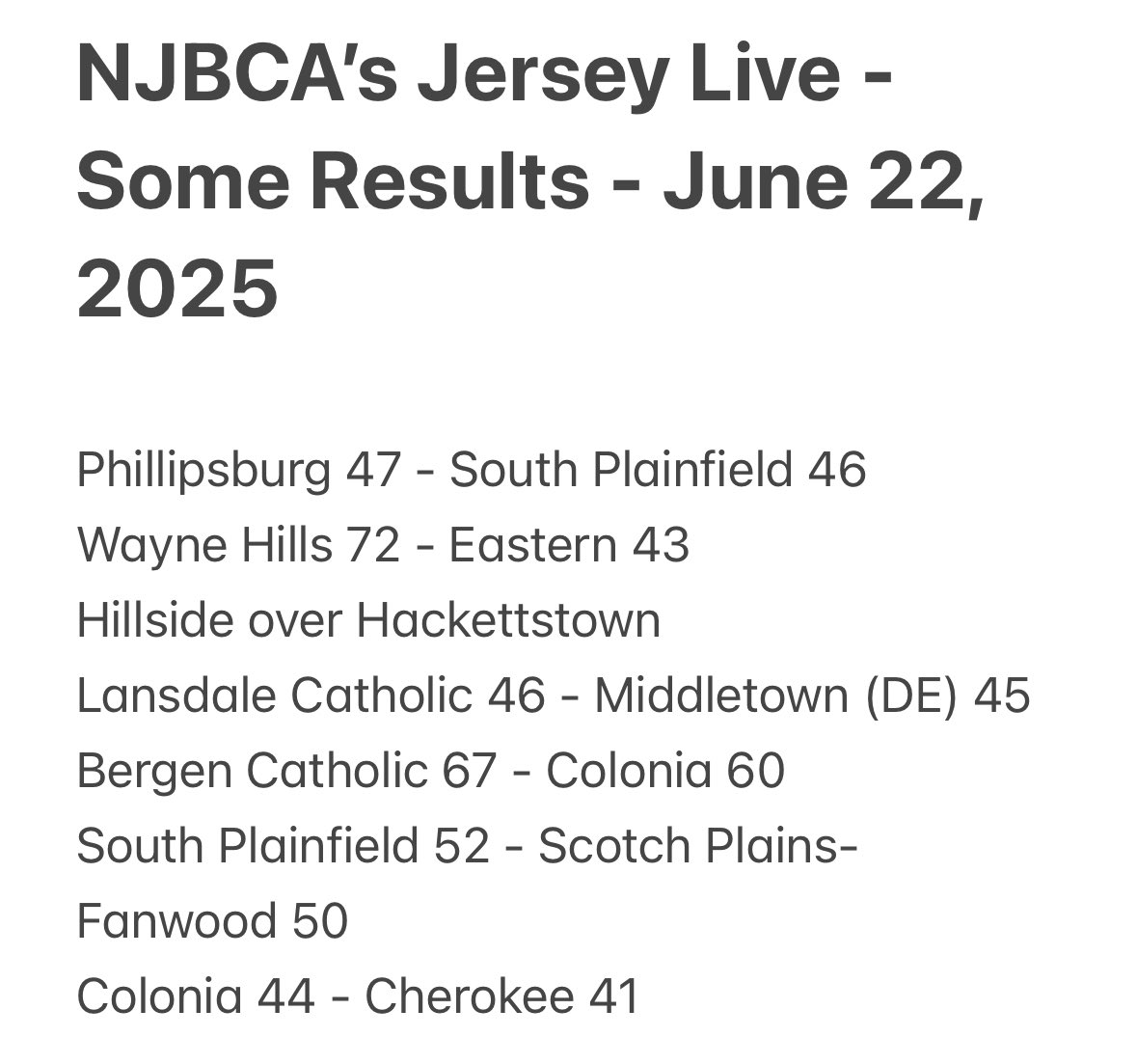 GMC Hoops (@gmchoops) on Twitter photo Some results from the final day of action at njbca_official’s Jersey Live 2025. #njhoops #gmchoops #ctownhoops #sphoops #njbca #jerseylive #NJBasketball <a href="/NJBCA_Official/">New Jersey Basketball Coaches Association</a> <a href="/CTownHoops/">COLONIA BOYS BASKETBALL #RAISINGTHESTANDARD</a> <a href="/SP___Basketball/">SP Basketball</a> Some results from the final day of action at njbca_official’s Jersey Live 2025. #njhoops #gmchoops #ctownhoops #sphoops #njbca #jerseylive #NJBasketball <a href="/NJBCA_Official/">New Jersey Basketball Coaches Association</a> <a href="/CTownHoops/">COLONIA BOYS BASKETBALL #RAISINGTHESTANDARD</a> <a href="/SP___Basketball/">SP Basketball</a>