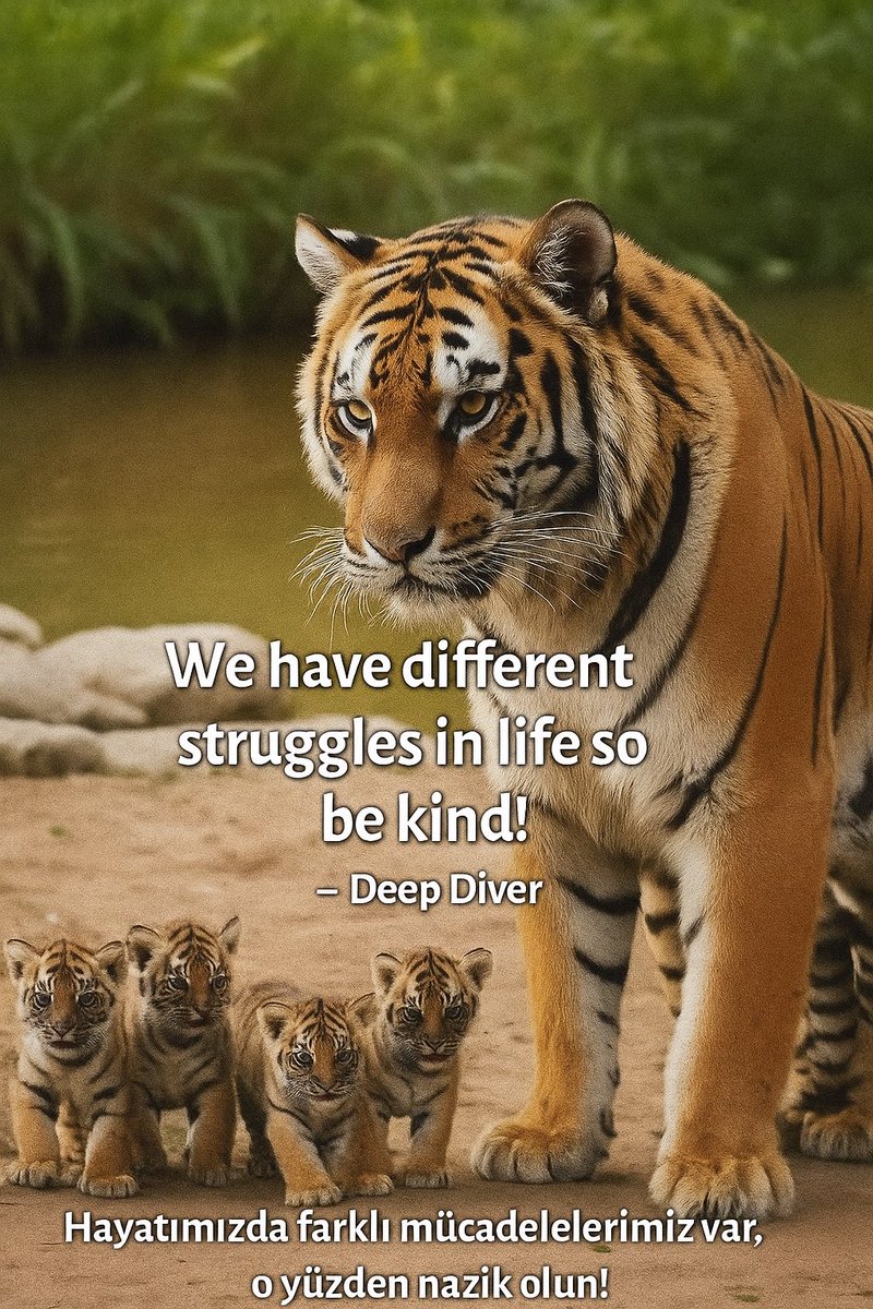 TheVolkan7's tweet photo. “”We have Different #struggles in #life so be #kind!””
Deep Diver
“”#Hayatımızda farklı #mücadelelerimiz var, o yüzden #nazik olun!””
Derin Dalgıç
—//— https://t.co/MYOxZw2EKR