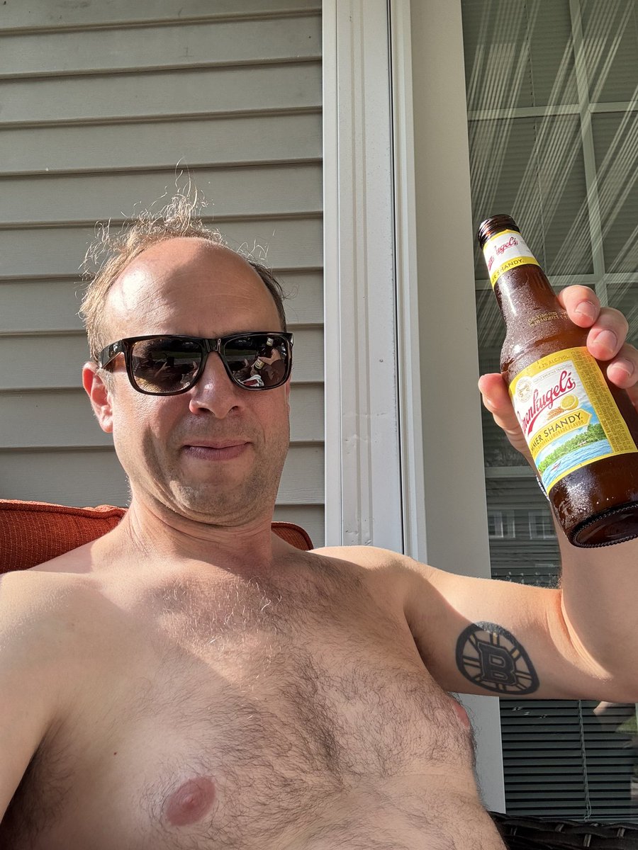 Peter Amara (@peteamara) on Twitter photo Sunday fundays on the back deck are made for <a href="/Leinenkugels/">Jacob Leinenkugel Brewing Co.</a> Summer Shandy and ditching the shirt as the summer heatwave kicks in, bring it on baby! 😎🔥 Sunday fundays on the back deck are made for <a href="/Leinenkugels/">Jacob Leinenkugel Brewing Co.</a> Summer Shandy and ditching the shirt as the summer heatwave kicks in, bring it on baby! 😎🔥