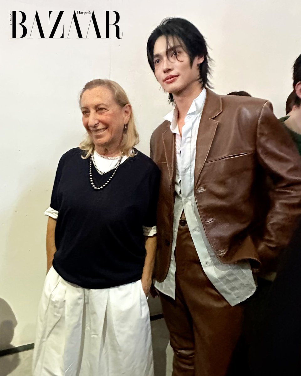 WMOGlobalPH's tweet photo. Prada son with mother Miuccia once again for this year's Spring Summer MFW 🥰

WIN STUNNING IN PRADA

#winmetawin @winmetawin 
#PRADASS26xWIN
#PRADASS26 @Prada https://t.co/mNKEPOtnzP