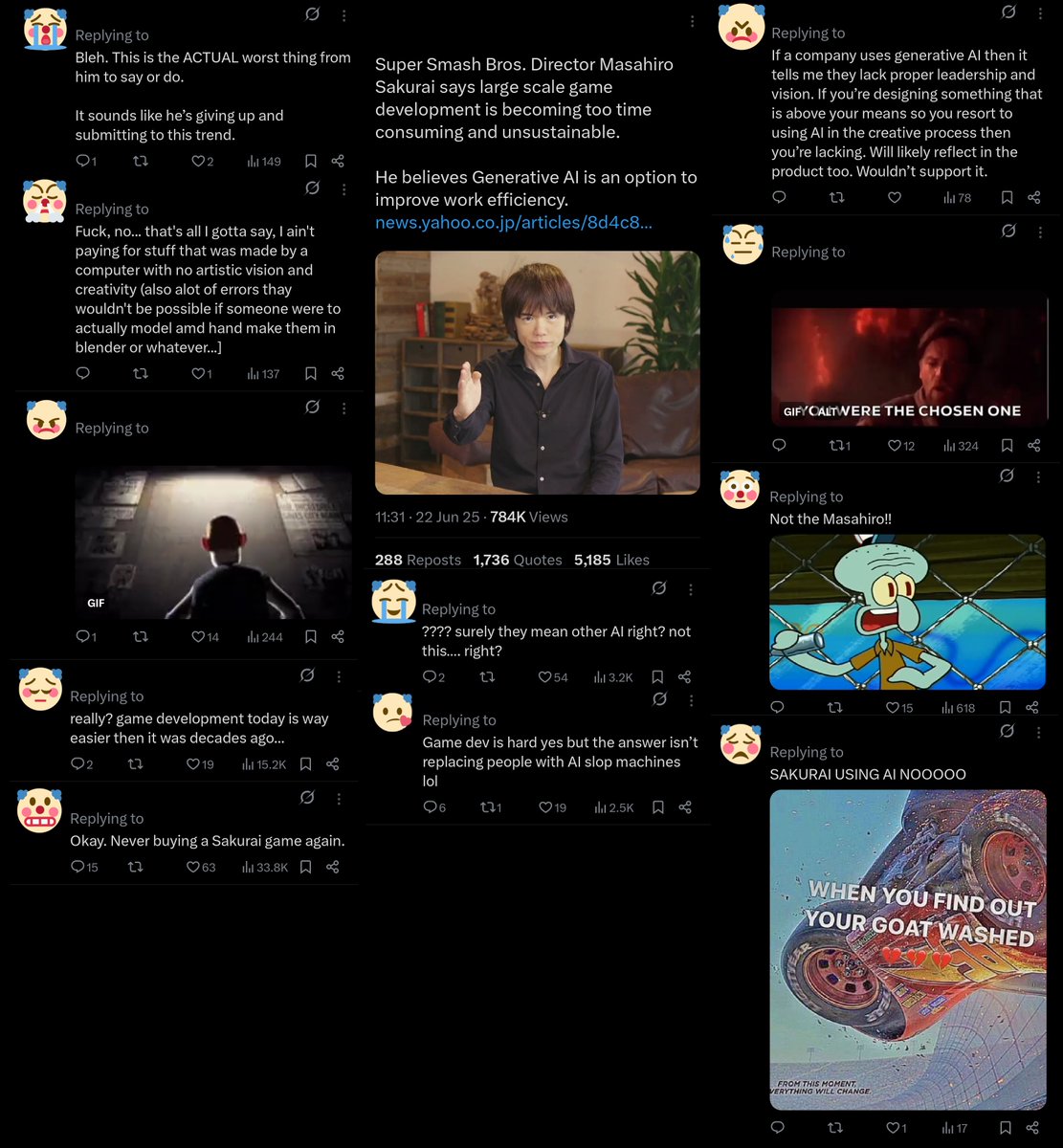 AntiAIArtCringe's tweet image. The original post was taken down due to people saying it was a translation error, taking all bets if it actually is. Considering people still argue about Bridget from Guilty Gear It's pretty clear people love to say things they don't like are translation errors.