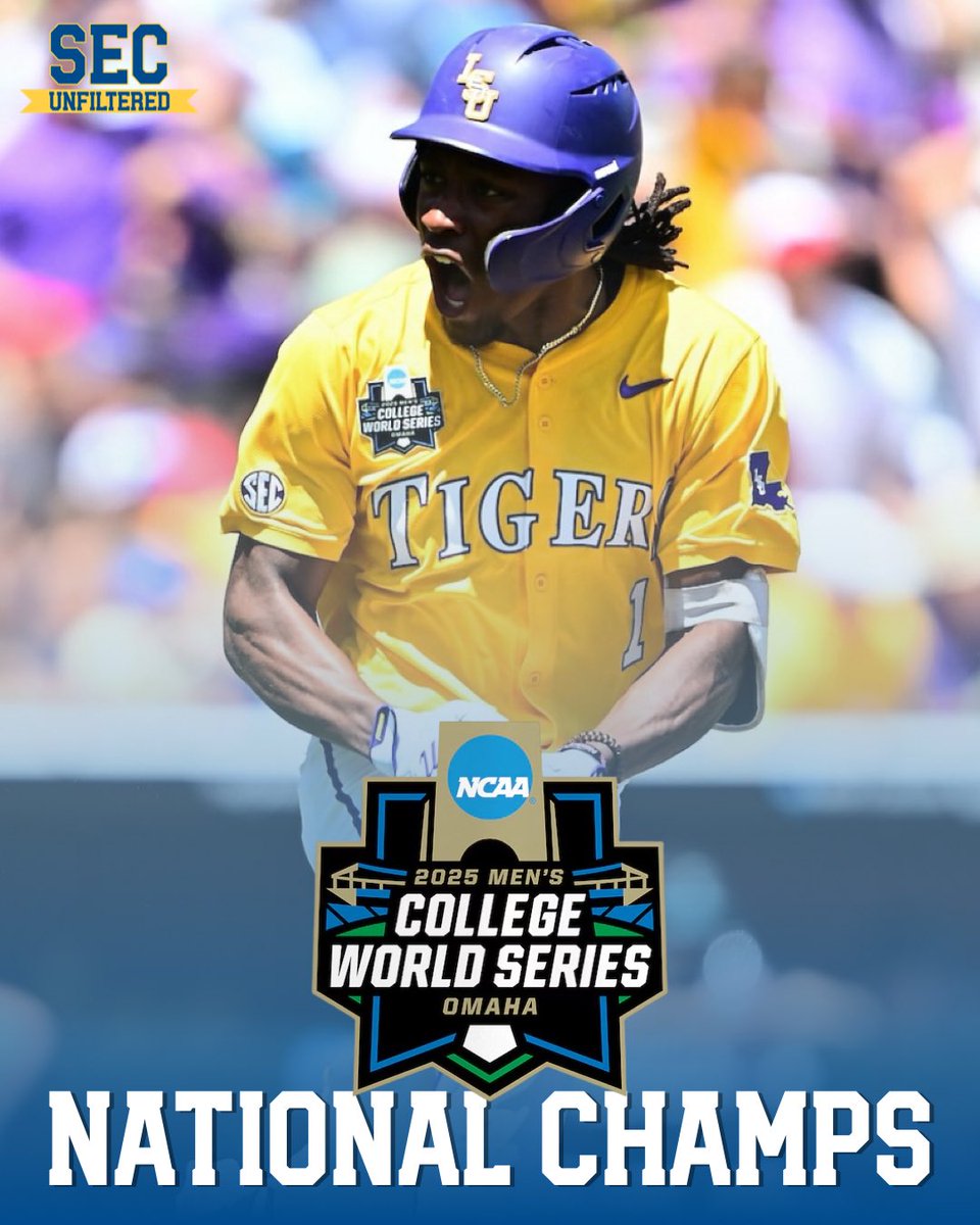 SECUnfiltered's tweet photo. FOR THE EIGHTH TIME IN PROGRAM HISTORY, THE LSU TIGERS ARE NATIONAL CHAMPIONS!!!! https://t.co/vr6XGN3kEp