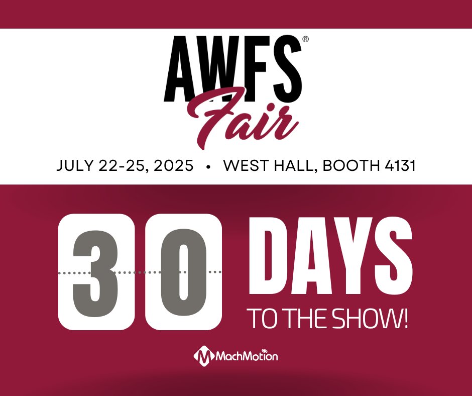 MachMotion's tweet photo. 📅 30 Days Until AWFS 2025
We’re getting ready to head to Las Vegas for the biggest woodworking industry event of the year—
Stop by Booth #4131 to see how a CNC control upgrade can extend the life of your machine. https://t.co/zy2j94JdJX https://t.co/ETbqT4q6JE