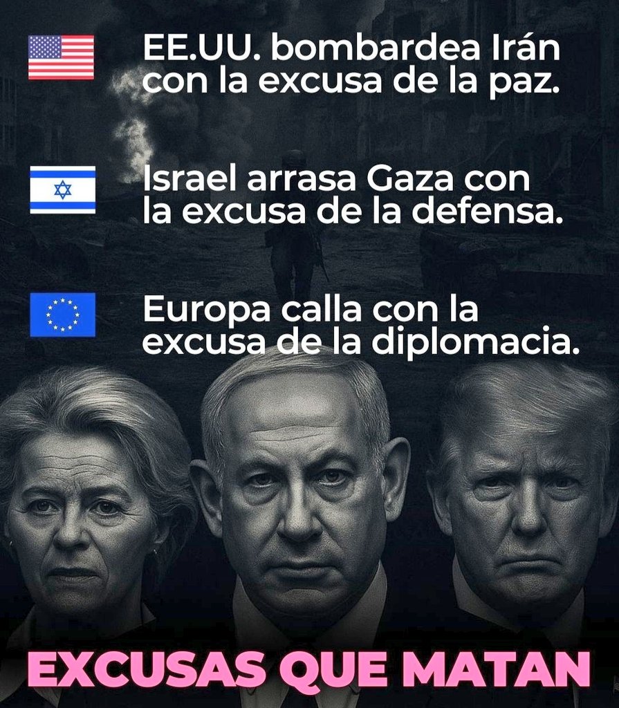 La imagen lo dice todo.

#Iran #IranVsIsrael #WorldWar3
#IsraelIranConflict #Trump #Netanyahu #DeZurdaTeam