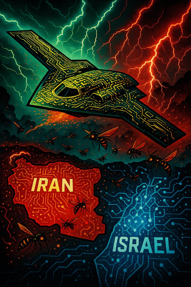 TheCyberHornets's tweet photo. Digital Showdown: B-2 refereeing the cyber clash! Can technology resolve ancient rivalries, or will it fuel them? #B2Stealth #CyberHornet #Geopolitics #Iran #IranVsIsrael #IsraelIranConflict #WorldWar3 #Trump https://t.co/gRsEKINa2X