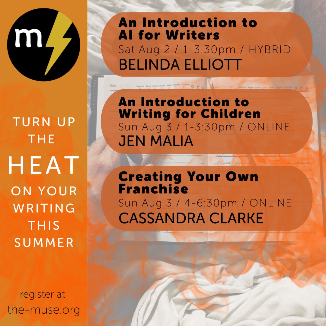 🔥 Working on a writing project? Thinking of starting something new? Join us this summer to discover and dive into elements of craft and writer life! ✍️

📍 See our full class catalog here: the-muse.org/classes-at-a-g…