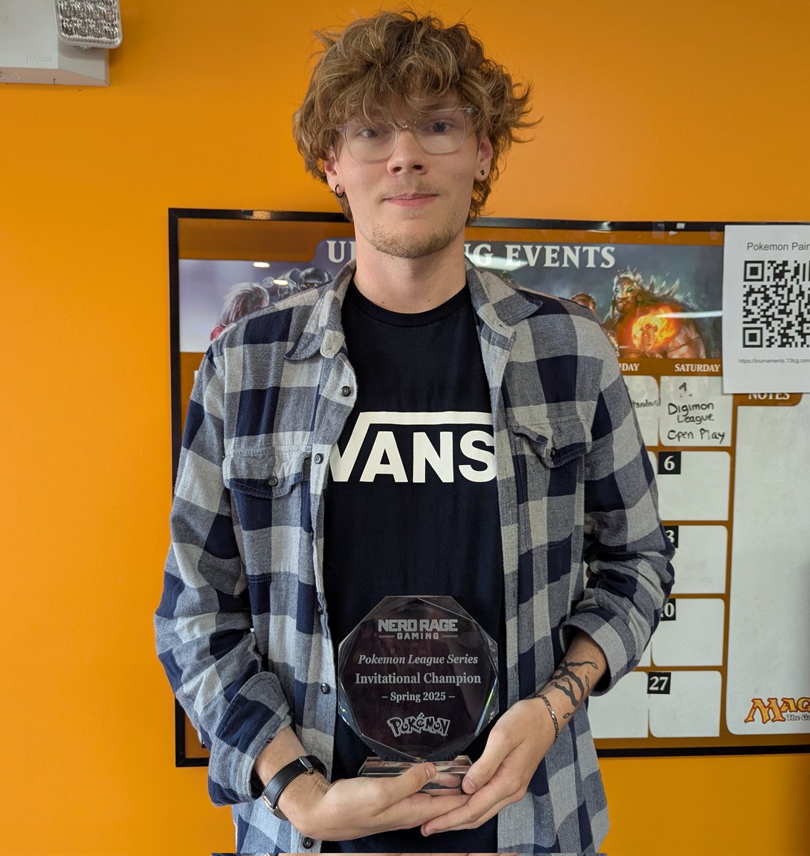 Congratulations to <a href="/JohnWanggaard/">John Wanggaard</a> for winning our first Pokémon League Invitational! John defeated several top players from our area and emerged victorious with Dragapult/Charizard!