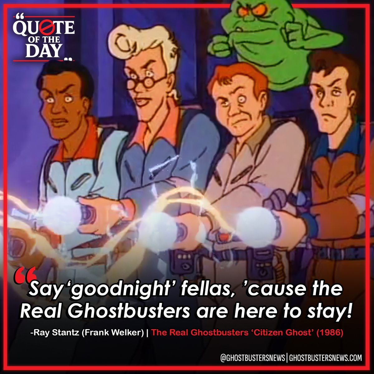 GBNewsdotcom's tweet photo. Taking it back to the fan-favorite episode of The Real Ghostbusters, “Citizen Ghost” — where the team proves they’re here to stay! 👻 https://t.co/c1rJBkoUVU