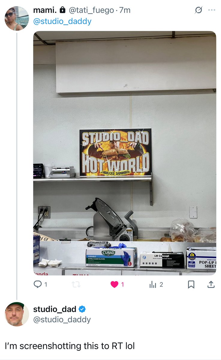 studio_daddy's tweet photo. In case you forgot, go get my namesake sandwich at @RheasDeli https://t.co/wq8fUd5rC0