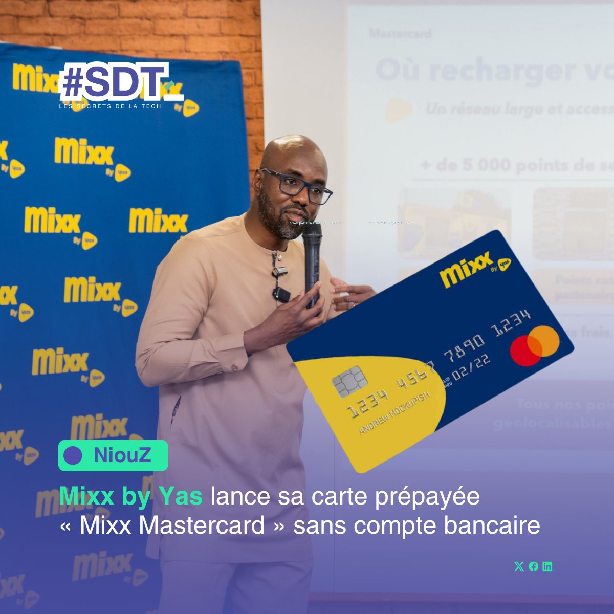secretsdelatech's tweet photo. Mixx by Yas lance sa carte prépayée
Plus besoin de compte bancaire pour envoyer, recevoir ou payer en ligne. 💳

Le lien vers notre article : https://t.co/HzFjDz09Jy

#Fintech #LesSecretsDeLaTech #DigitalAfrica #MixxByYas @YasSenegal https://t.co/DH2u3BG60M