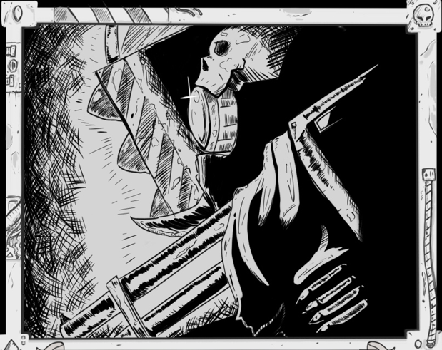 palebloodoni's tweet photo. Have been working on a project for my game group! 
30 Event cards for our Mega Boarding Action game!
4/30.

#warhammer40k #w40k #40kart #boardingaction #spacehulk #illustration #fanart #warhammerfanart #イラスト #ウォーハンマー40K #ウォーハンマー40000 https://t.co/P5FgIZDPDe