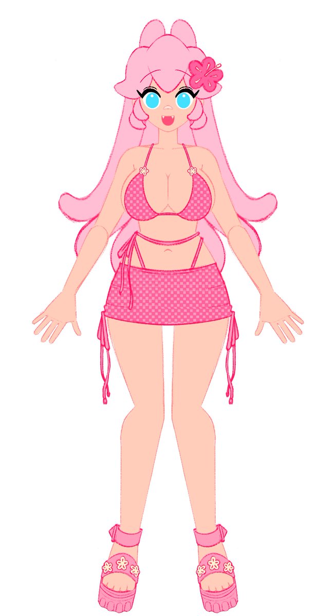 DitzySquid's tweet image. my beach episode bod! featuring — a tan and a cottontail