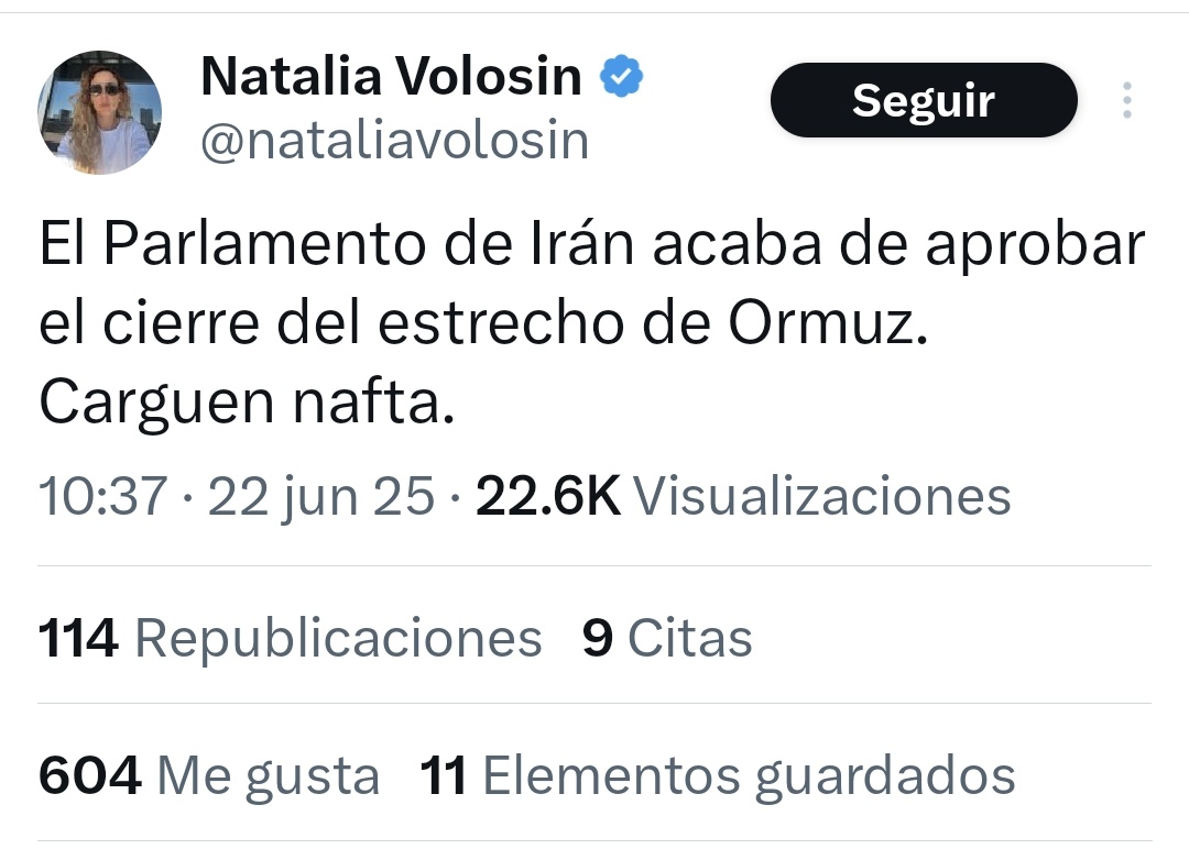 Ahora que defiende al PJ, Volosin quiere hacernos creer que Irán es una democracia parlamentaria y que las decisiones más importantes pasan por ahí. O quizás solo es una bocona ignorante.