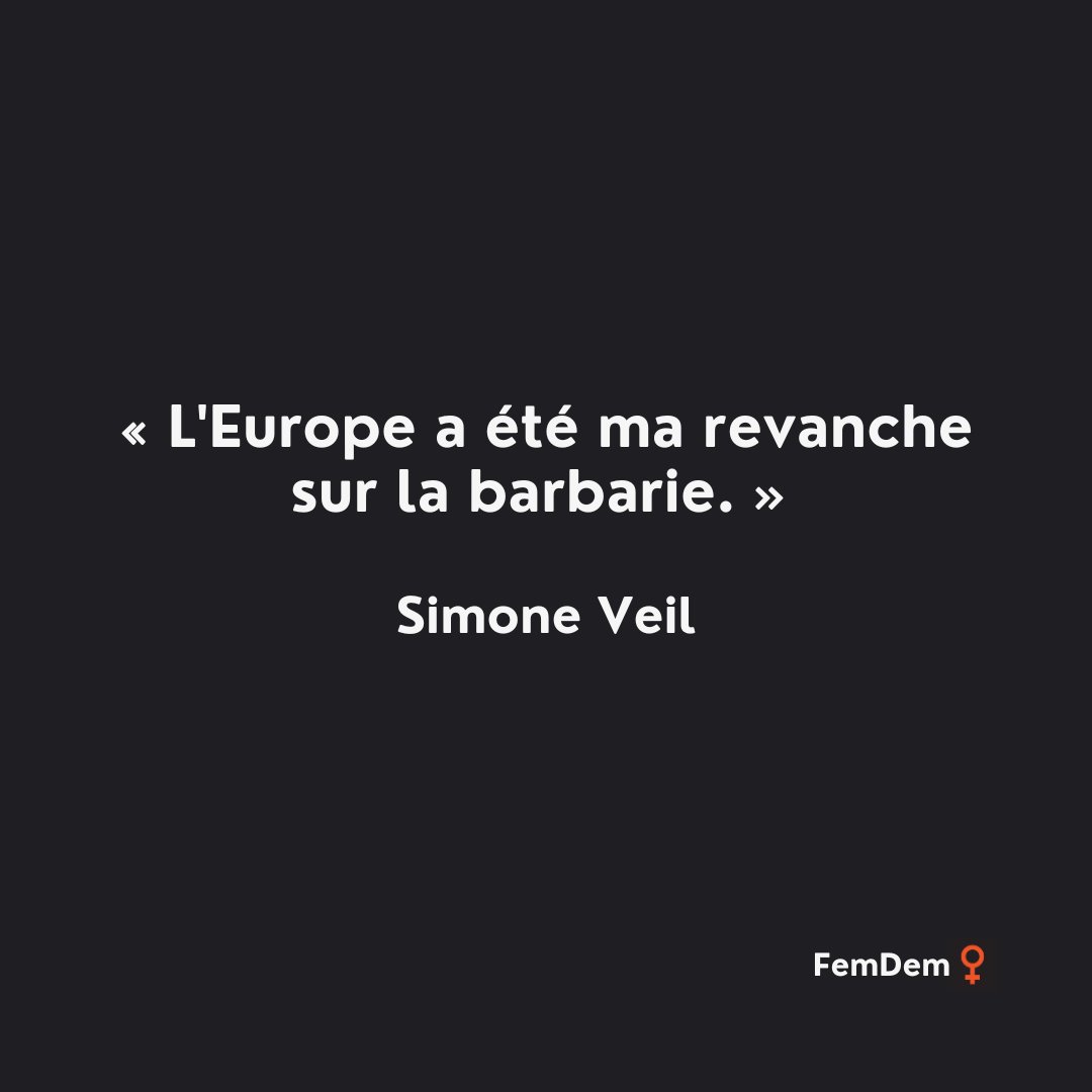 Femmes Démocrates (@femmes_dem) on Twitter photo <a href="/NaoualGuery/">Naoual Batiti Guery</a> <a href="/AsticLucie/">Astic Lucie</a> <a href="/ChnfKassandrah/">KassandrahChnf</a> <a href="/SteffMallet/">stephanie mallet</a> <a href="/FHousseynou/">Fatima Housseynou</a> <a href="/zaina_mangui/">Zaina</a> <a href="/ophelie_oise60/">Ophélie Van Elsuwe</a> <a href="/BSirsalane/">Bouchra Sirsalane</a> <a href="/duhamel_vanessa/">Vanessa DUHAMEL</a> <a href="/ValerieHayer/">Valérie Hayer</a> <a href="/MariePierreV/">Marie-Pierre Vedrenne</a> <a href="/mathis_sic19501/">Mathis Sicard</a> <a href="/MoulazadehM/">Maxime Moulazadeh</a> 6/6 🇪🇺
💬 « L’Europe a été ma revanche sur la barbarie », disait #SimoneVeil.
À la présidence du Parlement européen, elle a posé les fondations d’une Europe plus démocratique, égalitaire, sociale et responsable.
La plus Grande Humaniste du 20ᵉ siècle.
#SimoneDay <a href="/NaoualGuery/">Naoual Batiti Guery</a> <a href="/AsticLucie/">Astic Lucie</a> <a href="/ChnfKassandrah/">KassandrahChnf</a> <a href="/SteffMallet/">stephanie mallet</a> <a href="/FHousseynou/">Fatima Housseynou</a> <a href="/zaina_mangui/">Zaina</a> <a href="/ophelie_oise60/">Ophélie Van Elsuwe</a> <a href="/BSirsalane/">Bouchra Sirsalane</a> <a href="/duhamel_vanessa/">Vanessa DUHAMEL</a> <a href="/ValerieHayer/">Valérie Hayer</a> <a href="/MariePierreV/">Marie-Pierre Vedrenne</a> <a href="/mathis_sic19501/">Mathis Sicard</a> <a href="/MoulazadehM/">Maxime Moulazadeh</a> 6/6 🇪🇺
💬 « L’Europe a été ma revanche sur la barbarie », disait #SimoneVeil.
À la présidence du Parlement européen, elle a posé les fondations d’une Europe plus démocratique, égalitaire, sociale et responsable.
La plus Grande Humaniste du 20ᵉ siècle.
#SimoneDay