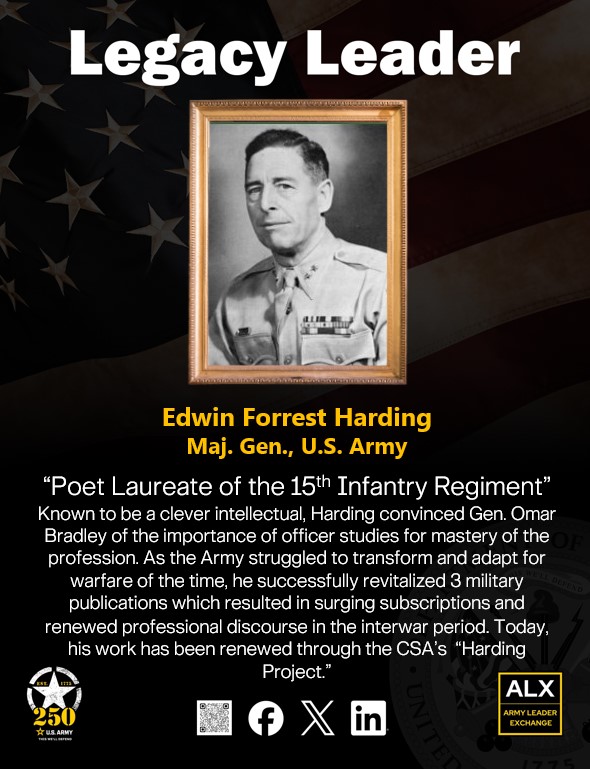Read more about this #LegacyLeader ➡️ mwi.westpoint.edu/harding-projec…

#Army250 | #ThisWellDefend