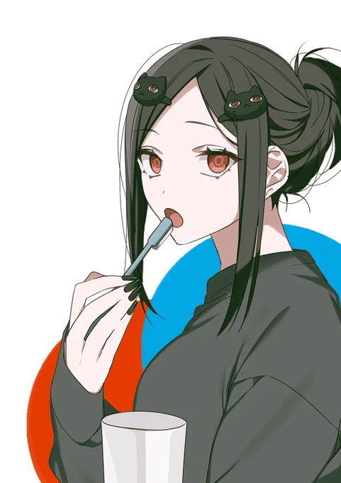 朝の支度中…