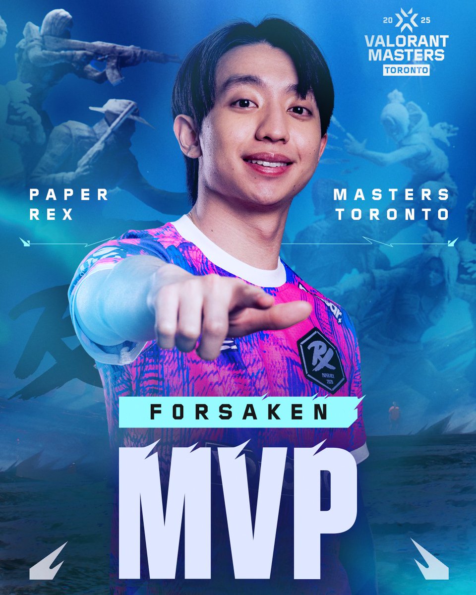 ON TOP OF THE VCT!

F0RSAKEN IS YOUR #VALORANTMASTERS MVP!!