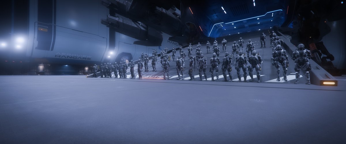 AtlasDefenseOrg's tweet image. Me: "Nobody's gonna notice if I slip in late."
Also me: boarding with 87 other perfectly on-time marines.
#StarCitizen #StealthFail #MassDrop